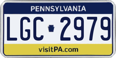 PA license plate LGC2979