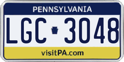 PA license plate LGC3048