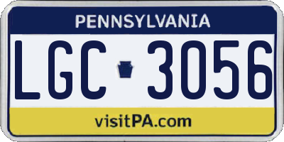 PA license plate LGC3056