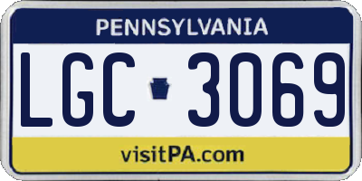 PA license plate LGC3069