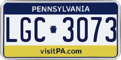 PA license plate LGC3073