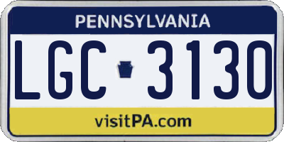 PA license plate LGC3130