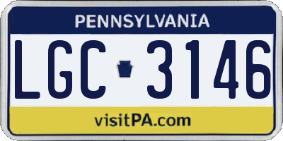PA license plate LGC3146