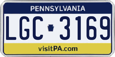 PA license plate LGC3169