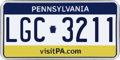 PA license plate LGC3211