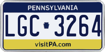 PA license plate LGC3264