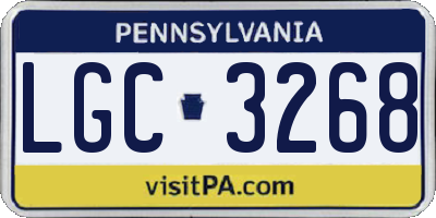 PA license plate LGC3268