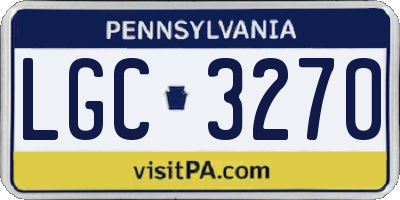 PA license plate LGC3270