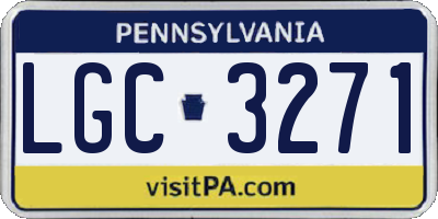 PA license plate LGC3271