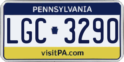 PA license plate LGC3290