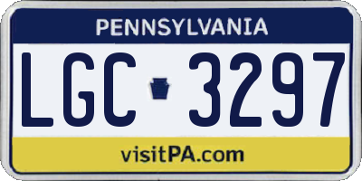 PA license plate LGC3297