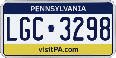 PA license plate LGC3298