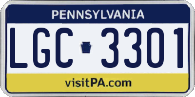 PA license plate LGC3301