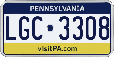 PA license plate LGC3308