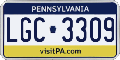 PA license plate LGC3309