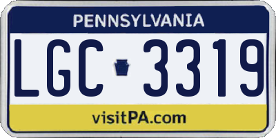 PA license plate LGC3319