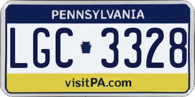 PA license plate LGC3328