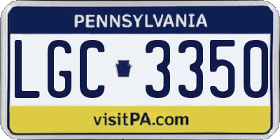 PA license plate LGC3350