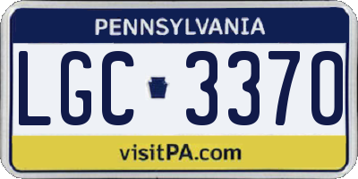 PA license plate LGC3370
