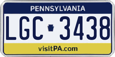 PA license plate LGC3438