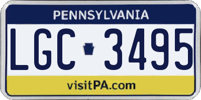 PA license plate LGC3495