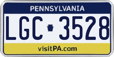PA license plate LGC3528
