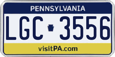 PA license plate LGC3556