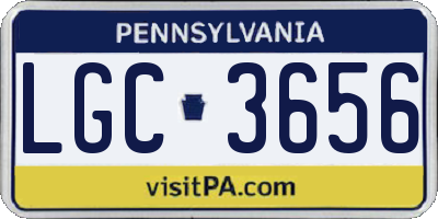 PA license plate LGC3656