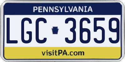 PA license plate LGC3659