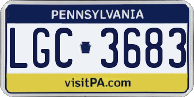 PA license plate LGC3683