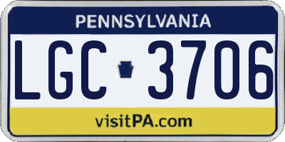 PA license plate LGC3706