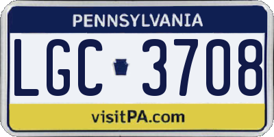 PA license plate LGC3708