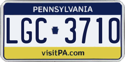 PA license plate LGC3710