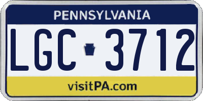 PA license plate LGC3712