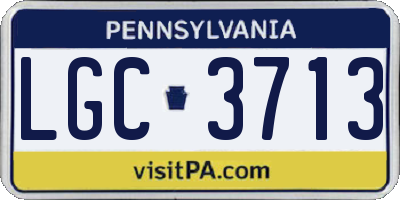 PA license plate LGC3713