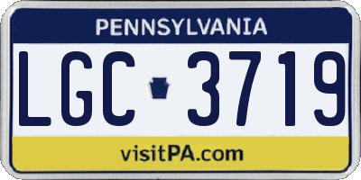 PA license plate LGC3719