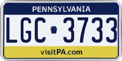 PA license plate LGC3733
