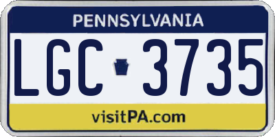 PA license plate LGC3735