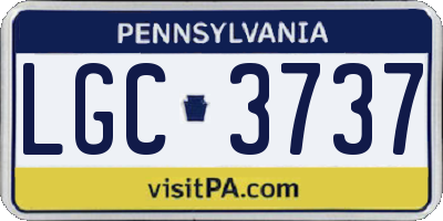 PA license plate LGC3737