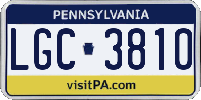 PA license plate LGC3810