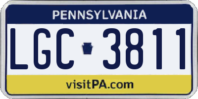PA license plate LGC3811