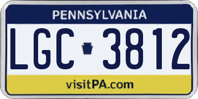 PA license plate LGC3812