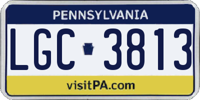 PA license plate LGC3813
