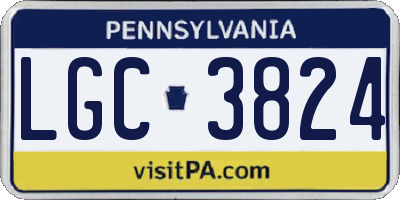 PA license plate LGC3824