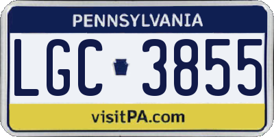 PA license plate LGC3855