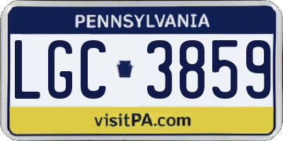 PA license plate LGC3859