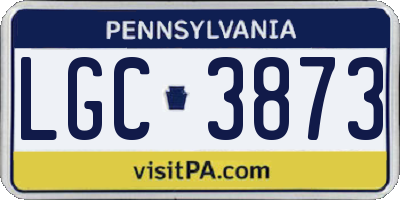 PA license plate LGC3873