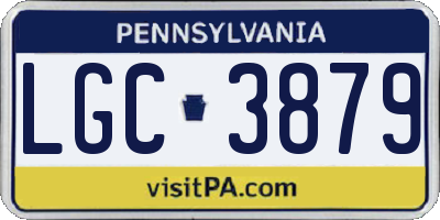 PA license plate LGC3879
