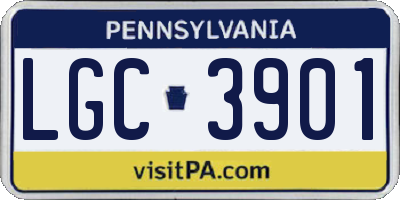 PA license plate LGC3901