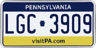PA license plate LGC3909